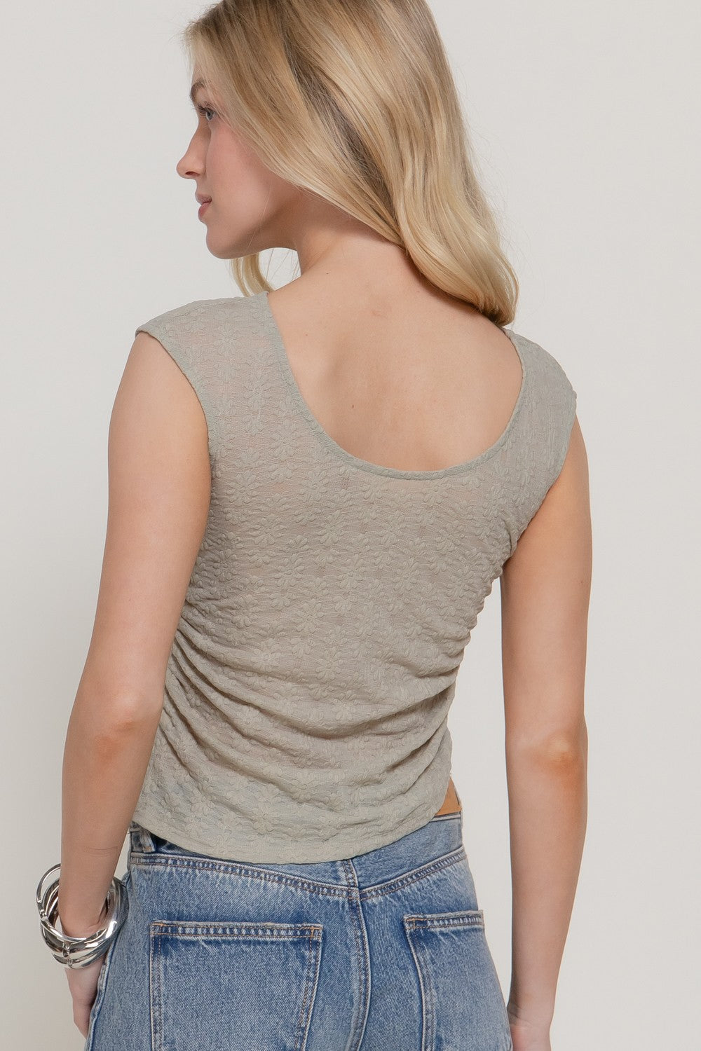Sage Veil Lace Top