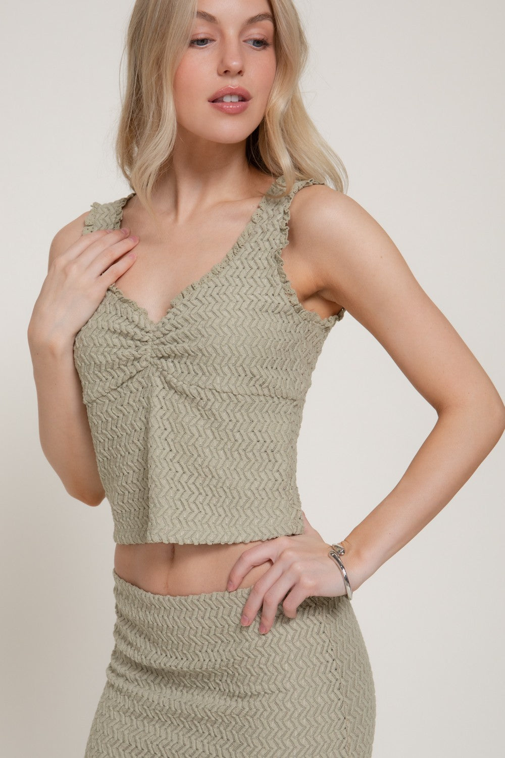 Sage Muse Lace Midi Set