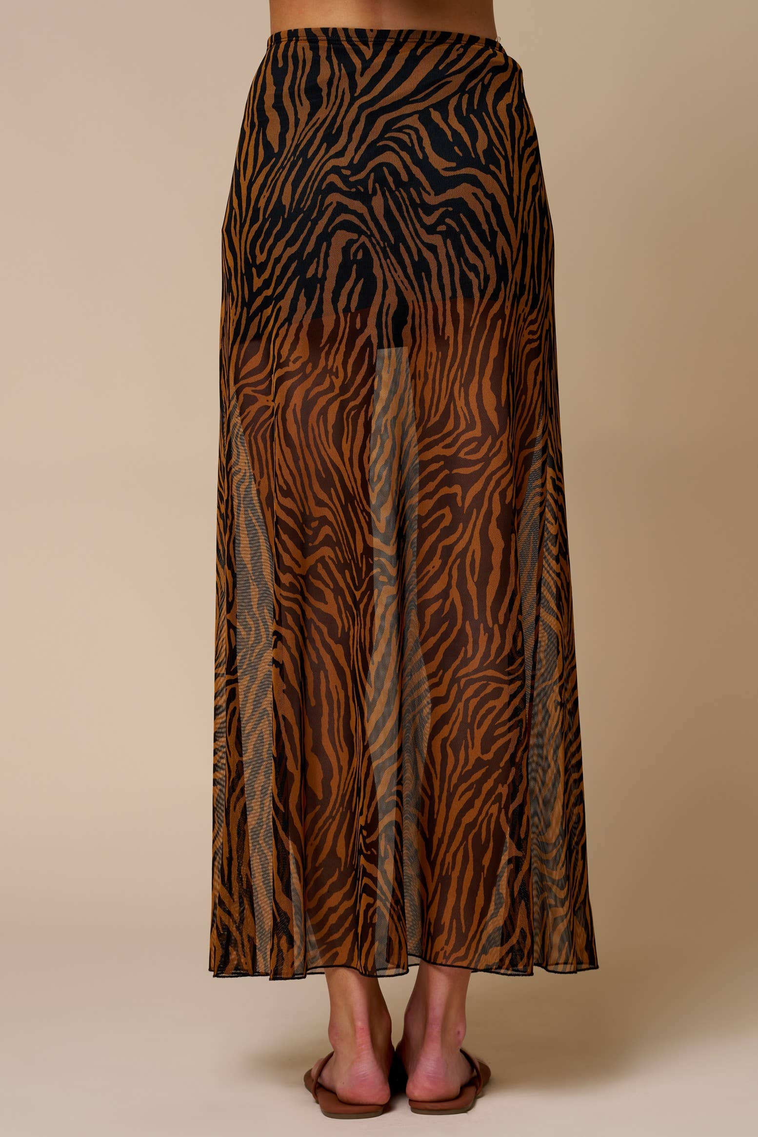 Zebra Maxi Skirt