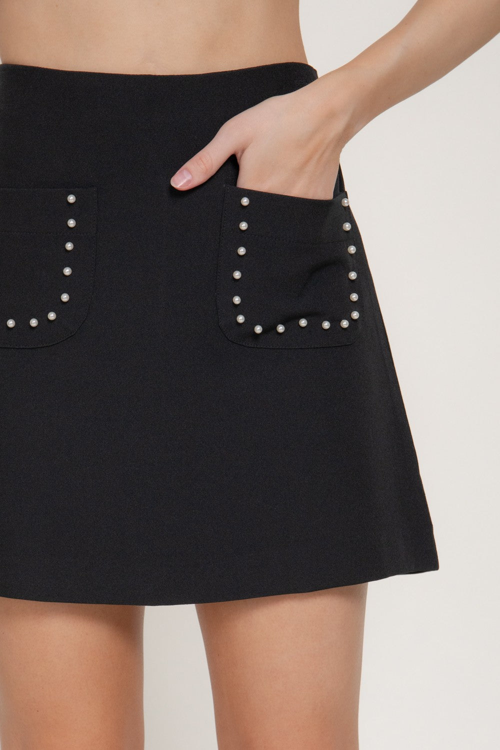 Noir Pearl Mini Skirt
