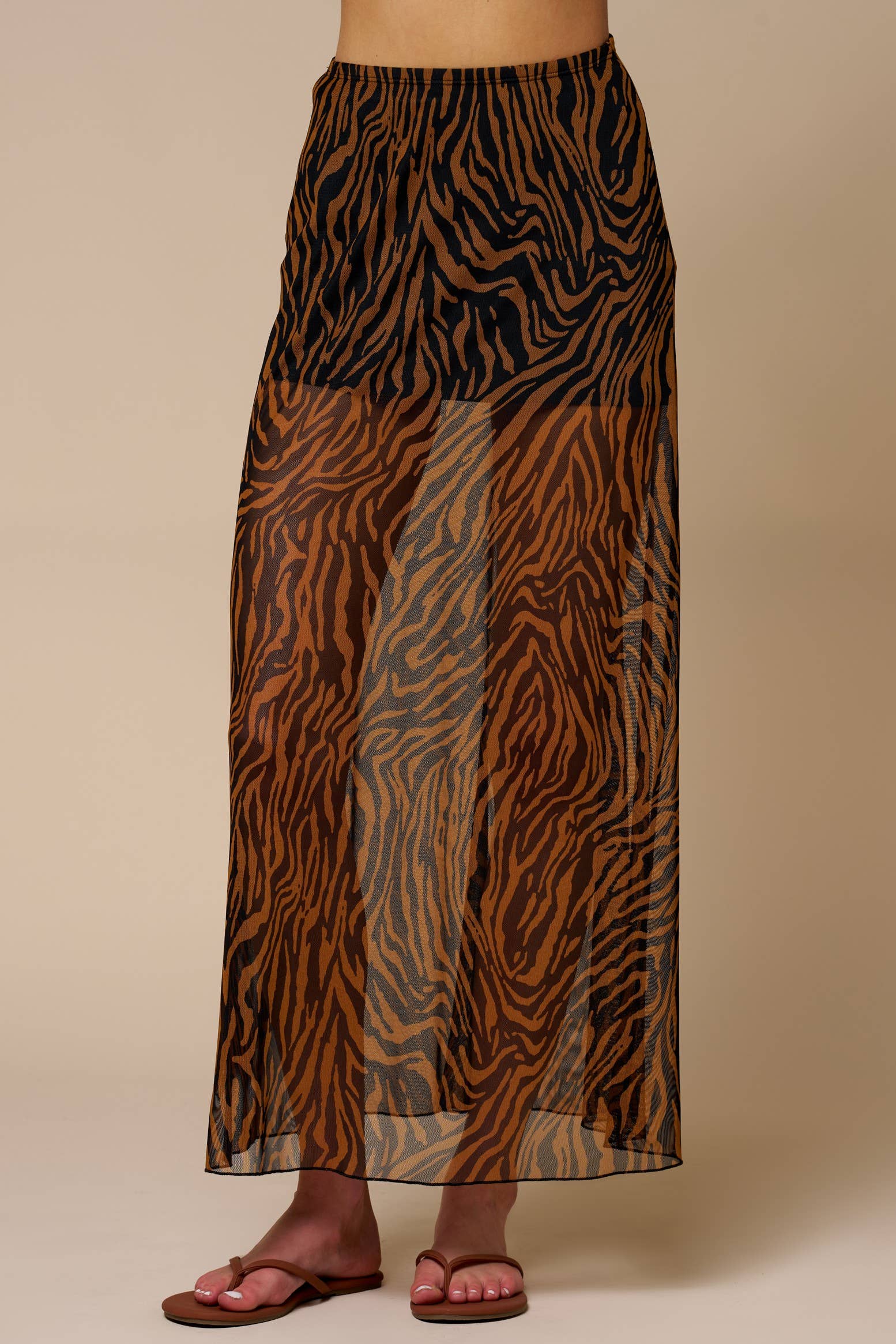 Zebra Maxi Skirt