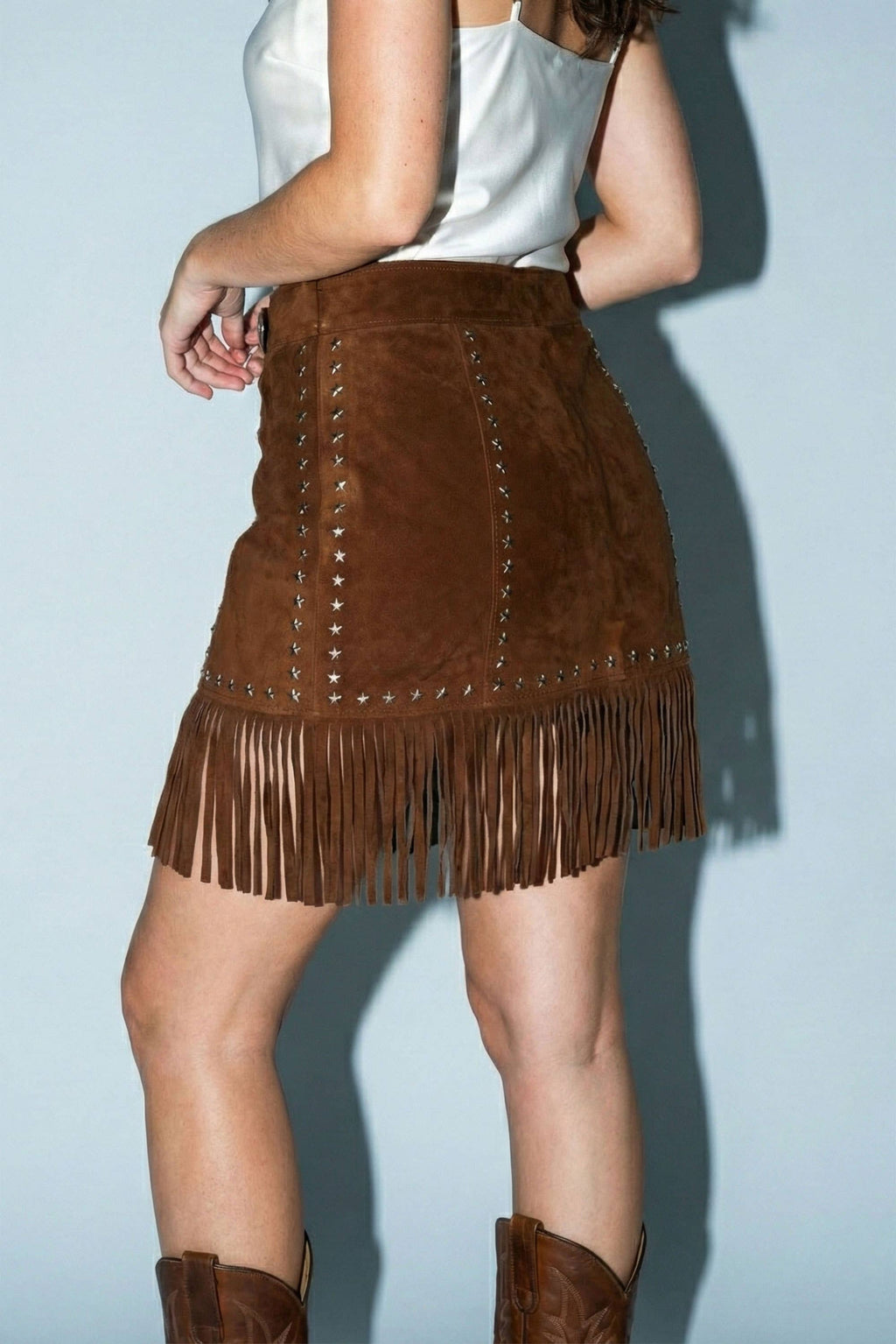 Star Fringe Mini Skirt